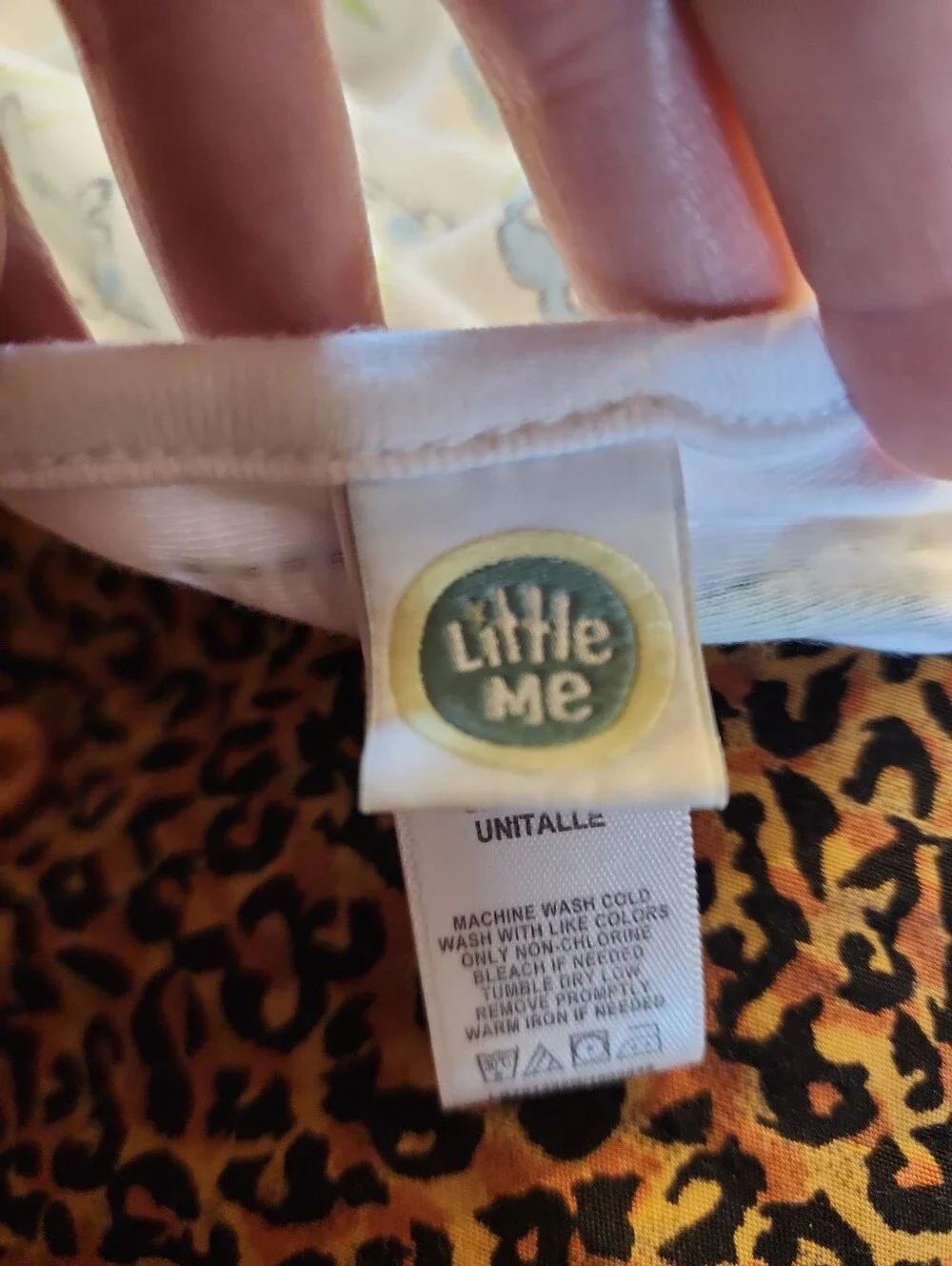Little Me Baby Blanket Jungle Safari 100% Cotton White